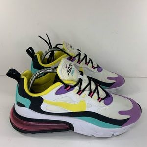 Nike Womens Air Max 270 React Running Shoes White AT6174-101 Lace Up 9.5M  Super